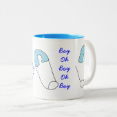 新生児の男の子のマグ ツートーンマグカップ (正面右)