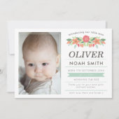 新生児の男の子の発表かサンキューカード サンキューカード (正面)