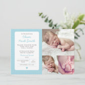 新生児の男の子の発表かサンキューカード サンキューカード (スタンド正面)