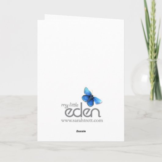 新生児の男の子のKeddyのコアラカード青 カード (裏面)