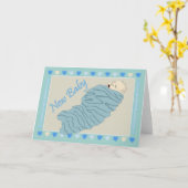 新生児の男の子 カード (黄色い花)