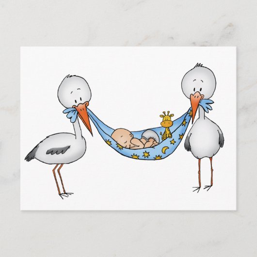 新生児の男の子-ベビーシャワーのギフト ポストカード (正面)