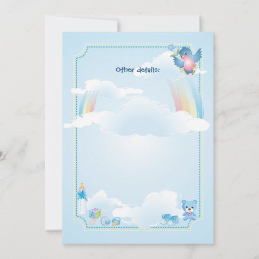 新生児の発表だ 招待状 (裏面)