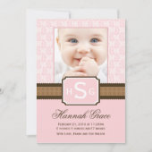 新生児の発表カード 案内状 (正面)