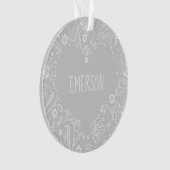 新生児の発表フローラ時間なし記念 オーナメント (正面)