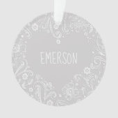 新生児の発表フローラ時間なし記念 オーナメント (正面)