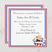 新生児の発表 案内状 (正面/裏面)