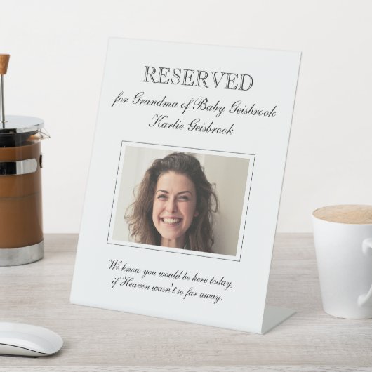新生児の祖母フォトメモリアル赤ちゃんシャワー 台座サイン (インサイチュ)