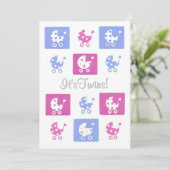 新生児はカスタマイズ可能な発表カードを-結び付けます 案内状 (スタンド正面)