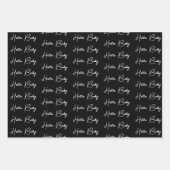 新生児またはベビーシャワーハローベビー ラッピングペーパーシート (正面3)