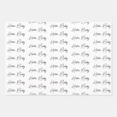 新生児またはベビーシャワーハローベビー ラッピングペーパーシート (正面)