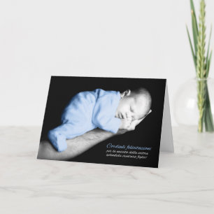 新生児イタリアンボーイおめでとうございます カード