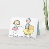 新生児カスタムグリーティングカード カード (裏面)