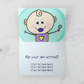 新生児カスタムグリーティングカード カード (内部)