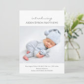新生児カスタム写真の紹介 案内状 (スタンド正面)