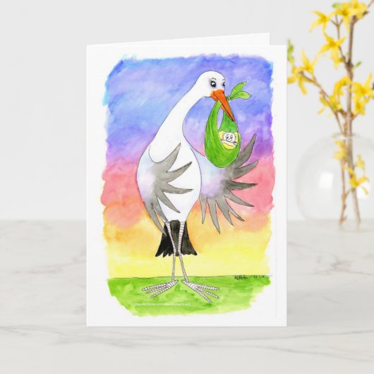 新生児カード カード (黄色い花)