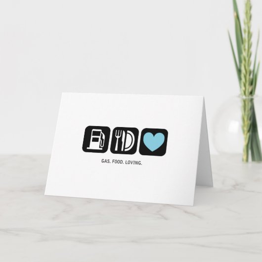 新生児カード： Gas-Food-Loving (Boy) カード (正面)