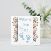 新生児カードBOY、ようこそ新しい小さな1つ シーズンカード (スタンド正面)