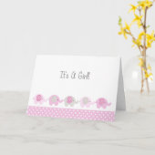 新生児ガールおめでとうカード カード (黄色い花)