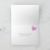 新生児ガールおめでとうピンクハートカード シーズンカード (内部)