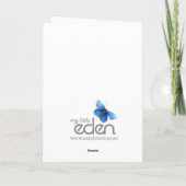 新生児ガールかわいいコアラカードピンクオレンジ カード (裏面)