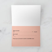 新生児ガールアナウンスメントカードピーチフラワーズ カード (内部)