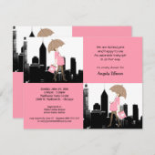 新生児ガールインザシティベビーシャワー招待状 招待状 (正面/裏面)