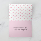 新生児ガールカードおめでとう カード (内部)