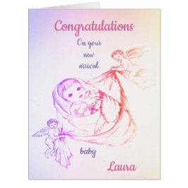 新生児ガールケルブデザイングリーティング