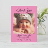 新生児ガールサンキューカード/発表 招待状 (スタンド正面)