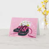 新生児ガールデイジーズインスニーカー カード (黄色い花)