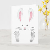 新生児ガールバニー カード (黄色い花)