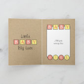 新生児ガールビッグラブ素朴なコーラルイエロー カード (内部)