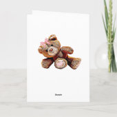 新生児ガールピンクカードおめでとう カード (裏面)