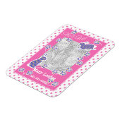 新生児ガールフォトマグネット、可愛いバニーウサギ マグネット (左側)