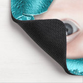 新生児ガールフォトマザーへティール(緑がかった色)グリッター マウスパッド (コーナー)