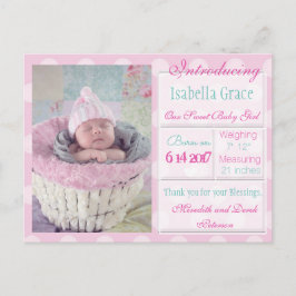新生児ガール発表葉書のご紹介 案内ポストカード