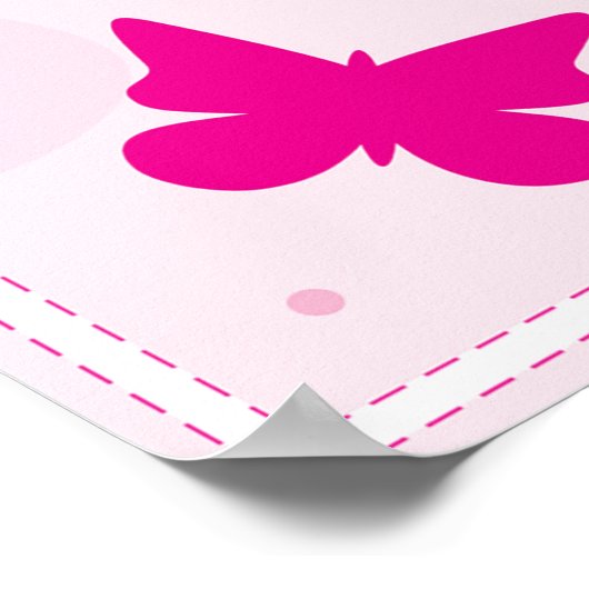 新生児ガール発表 ポスター (角)