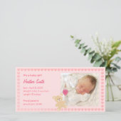 新生児ガール発表 案内状 (スタンド正面)