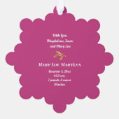 新生児ガール紙オーナメントカード オーナメントカード (裏面)