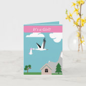 新生児ガール編集可能 カード (黄色い花)