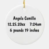 新生児キープスクオーナメント セラミックオーナメント (裏面)