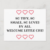 新生児ギフトおめでとう「愛する者」カード ポストカード (正面)