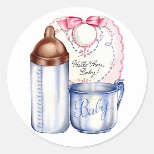 新生児ギフトステッカー ラウンドシール (正面)