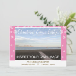 新生児クリスマスの誕生発表 案内状