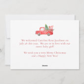 新生児クリスマス家族の写真 シーズンカード (裏面)