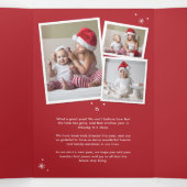 新生児クリスマス誕生発表ホリデー 三つ折りクリスマスカード (内部中)