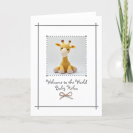 新生児クロチェットキレーフグリーティングカードカスタム サンキューカード