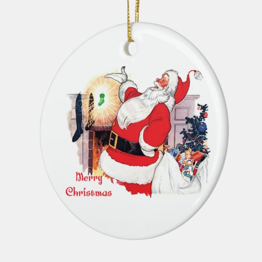 新生児サンタ発表 セラミックオーナメント (左)