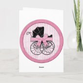 新生児シャビーシックヴィンテージピンク カード (裏面)